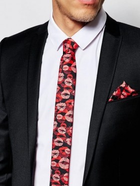 Галстук и платок-паше в комплекте ASOS Valentines - фото - 5